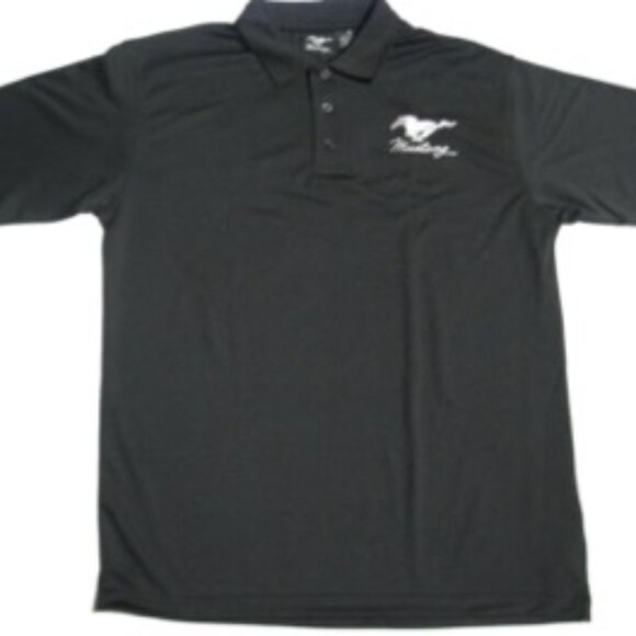 Joe Blow's T's Ford Mustang Embroidered Black Polo Men's Shirt - Medium - Picture 1 of 1